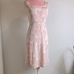 Tory Burch Jena Pink Floral Sleeveless Dress